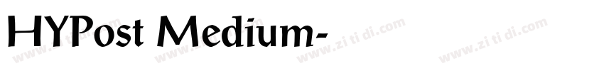 HYPost Medium字体转换